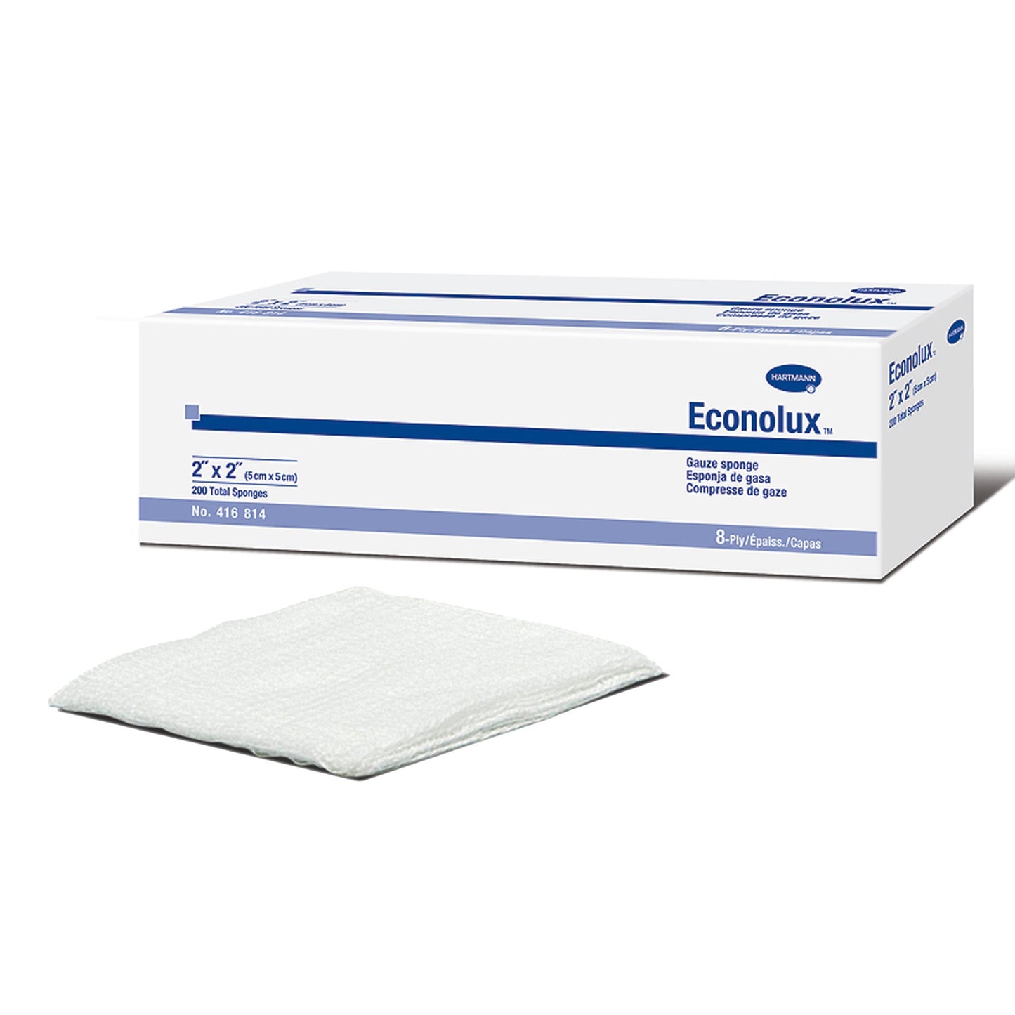 Hartmann Econolux Gauze Sponge, 2 x 2 Inch 416814, Case of 5000