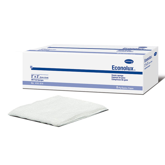 Gauze Sponge Econolux® 2 X 2 Inch 8-Ply NonSterile 200 per Pack - 416814
