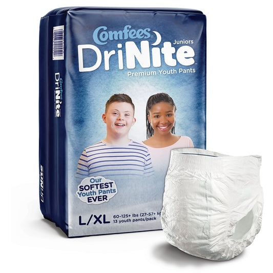 Unisex Youth Absorbent Underwear Comfees® DriNite® Juniors Pull On with Tear Away Seams Large / X-Large Disposable Heavy Absorbency - CMF-YLXL