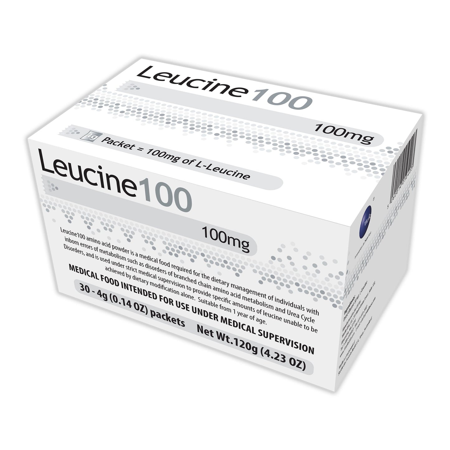Oral Supplement Leucine 100 Unflavored Powder 4 Gram Individual Packet 812539020028