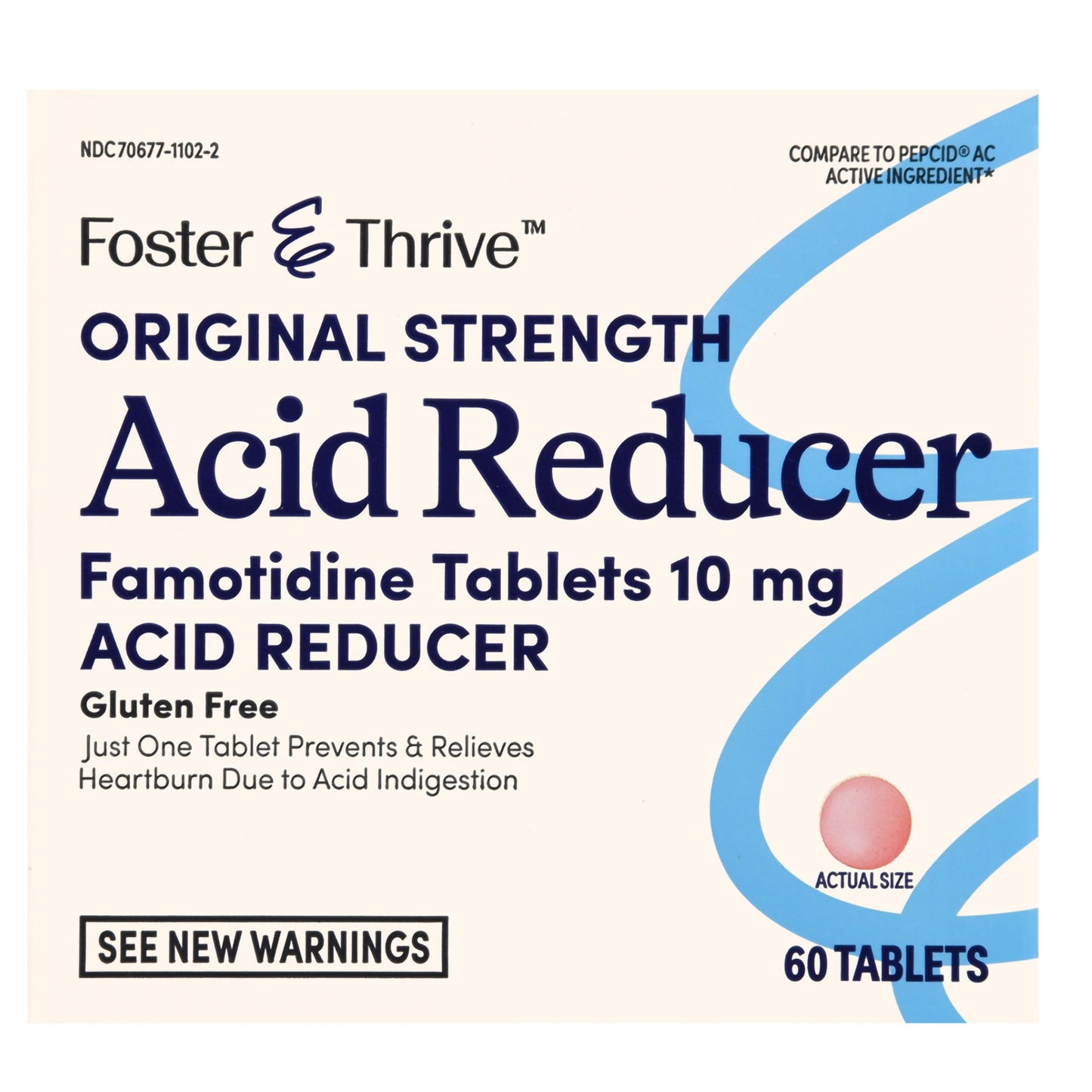 Foster & Thrive™ Original Strength Acid Reducer Famotidine Tablets 10 mg 70677110202