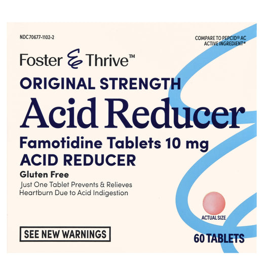 Foster & Thrive™ Original Strength Acid Reducer Famotidine Tablets 10 mg 70677110202
