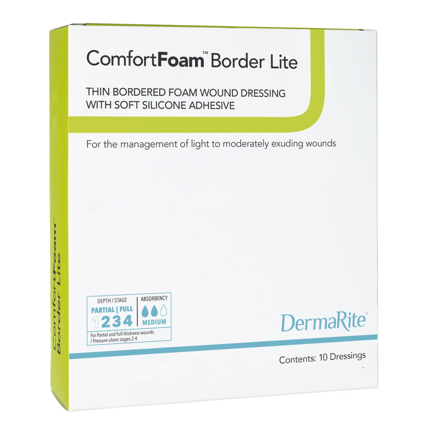 ComfortFoam™ Border Lite Thin Bordered Foam Wound Dressing, 2 x 2 Inch 47220
