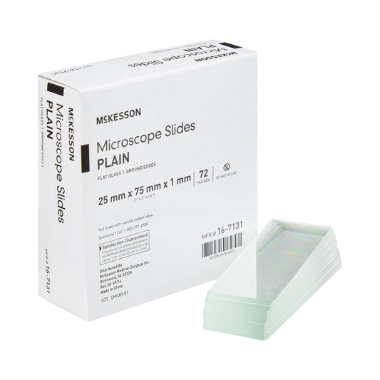 McKesson Plain Microscope Slide, 1 x 3 Inch 16-7131