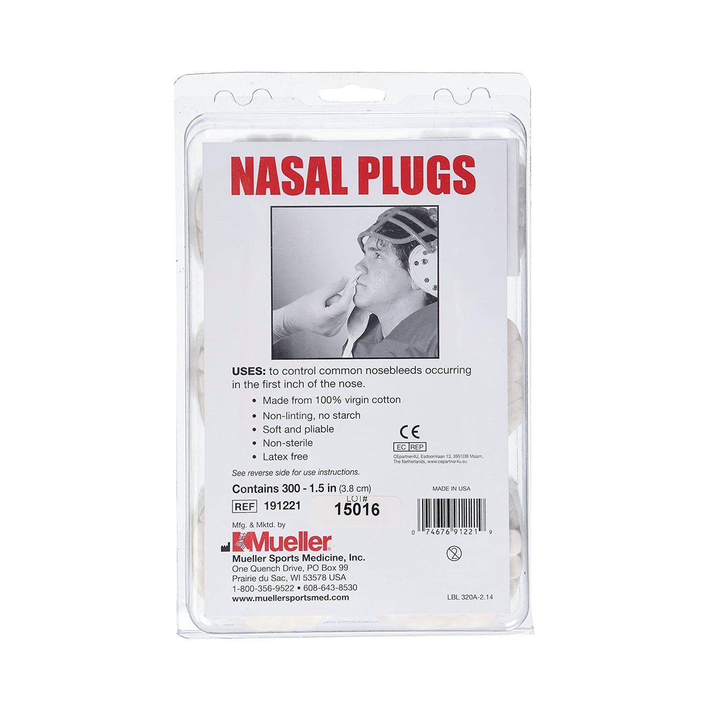 Nasal Packing Mueller Non-Impregnated 1-1/2 Inch NonSterile - 191221