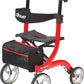 drive™ Nitro Four-Wheel Rollator, Red RTL10266