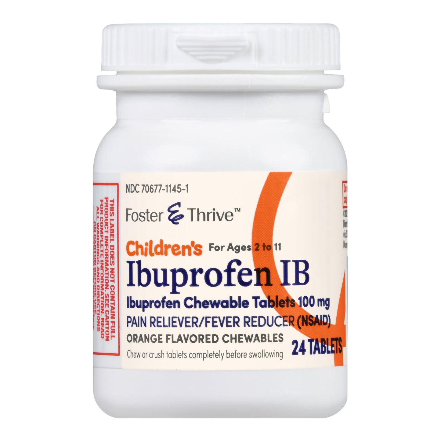 Foster & Thrive™ Children's Ibuprofen IB Chewable Tablets 100 mg Orange 70677114501