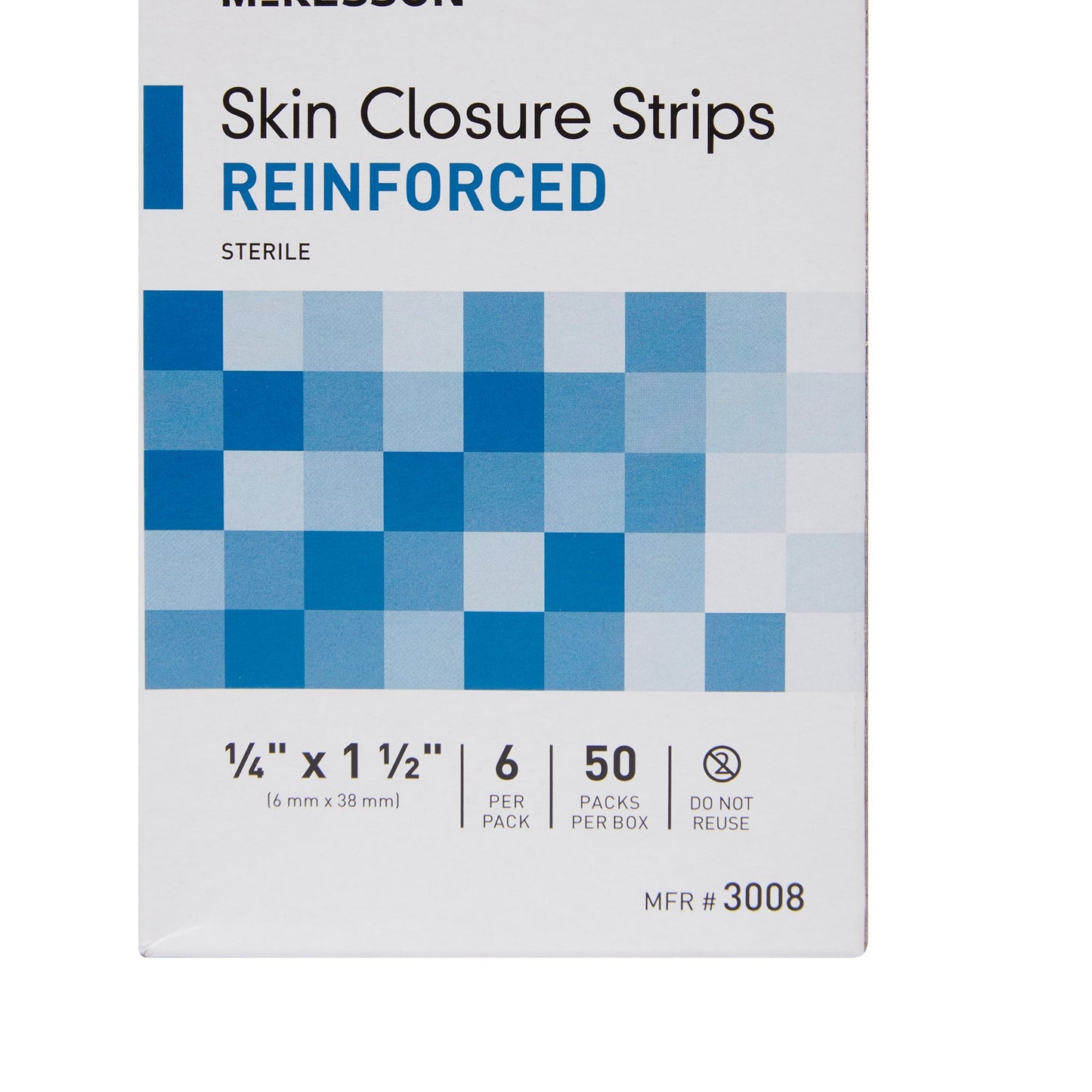 McKesson Skin Closure Reinforced Strip, ¼ X 1½ Inch 3008
