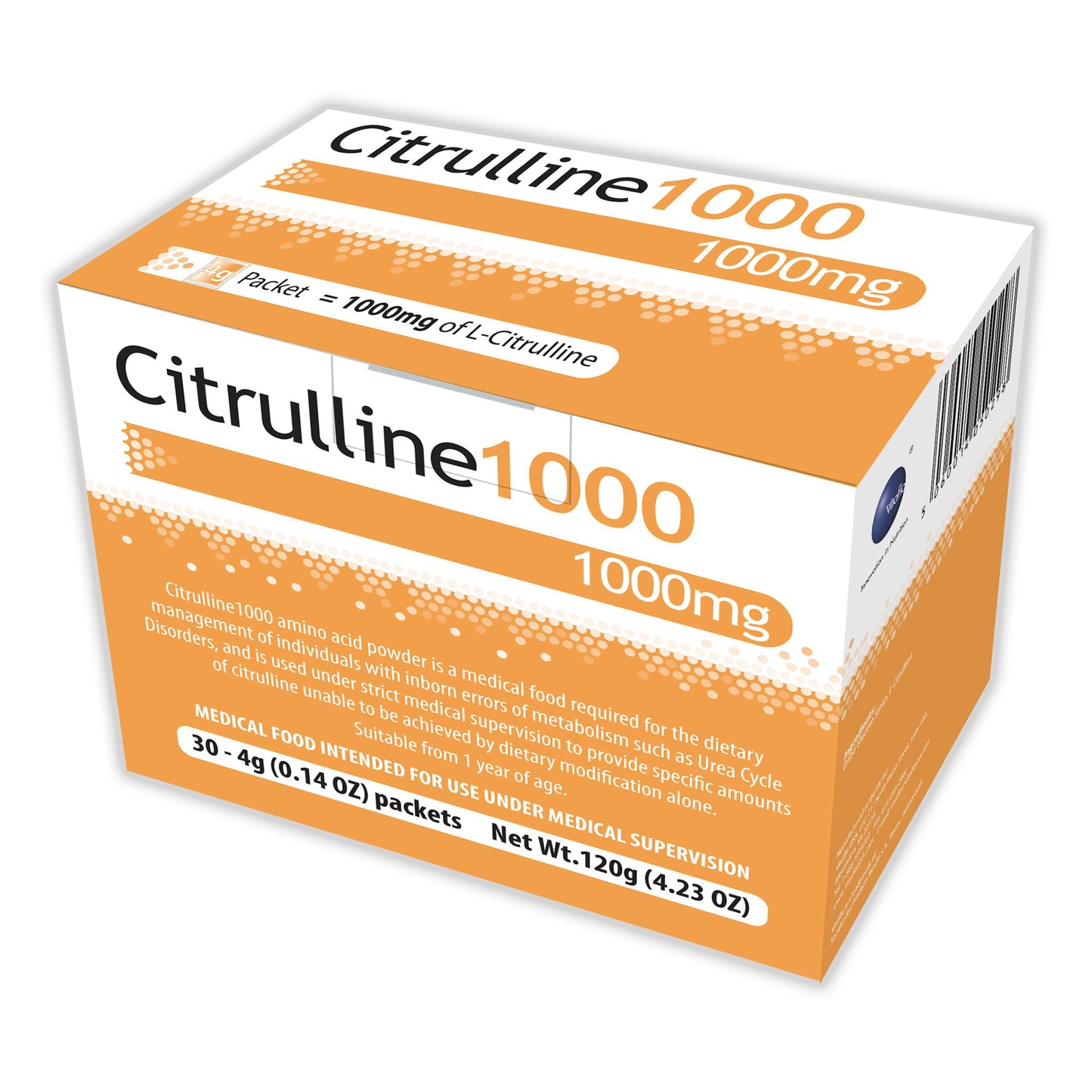 Citrulline1000 Medical Food for the Dietary Management of Urea Cycle Disorders 812539020899