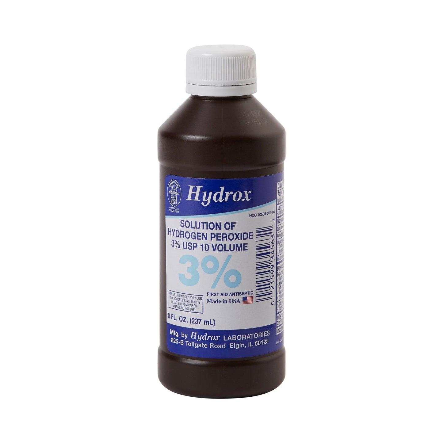 Antiseptic Hydrogen Peroxide McKesson Brand Topical Liquid 8 oz. Bottle - HDX-D0011