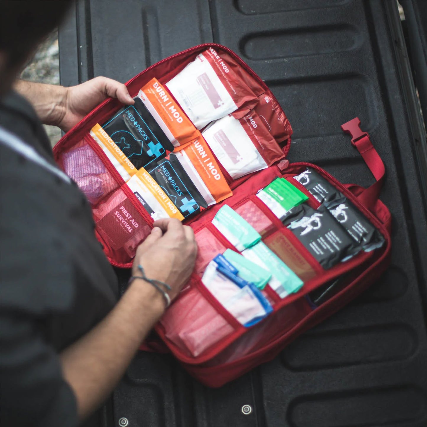 My Medic MyFAK Pro First Aid Kit, Large Trauma Kit with Medical Supplies, Black MM-KIT-U-MFK-LG-RED-PRO