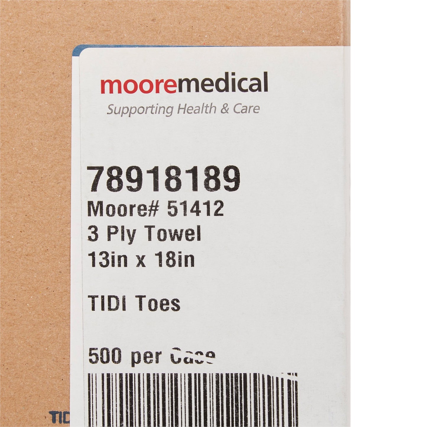 McKesson Nonsterile White / Blue Cartoon Toes Procedure Towel, 13 x 18 Inch 18-918189