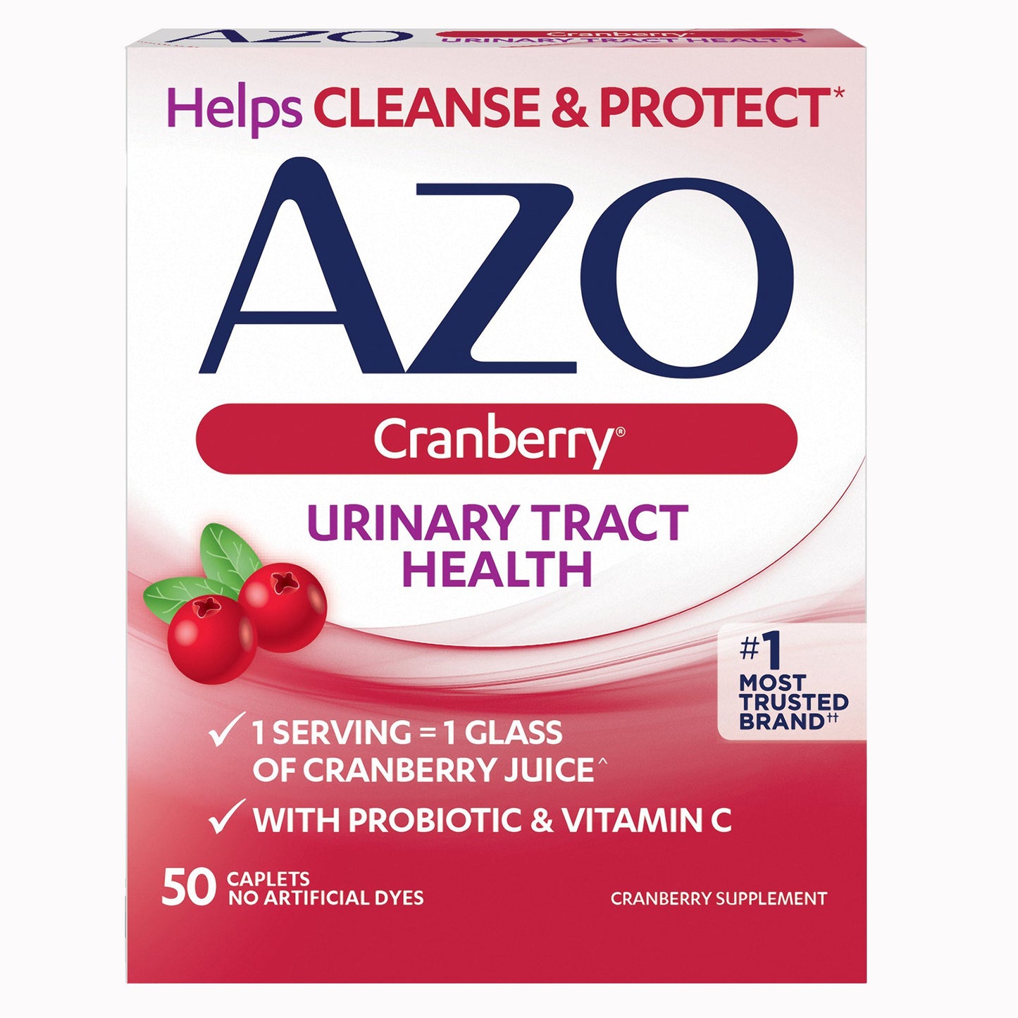 AZO® Cranberry Caplets, Cranberry Powder with a Probiotic + Vitamin C 787651420677