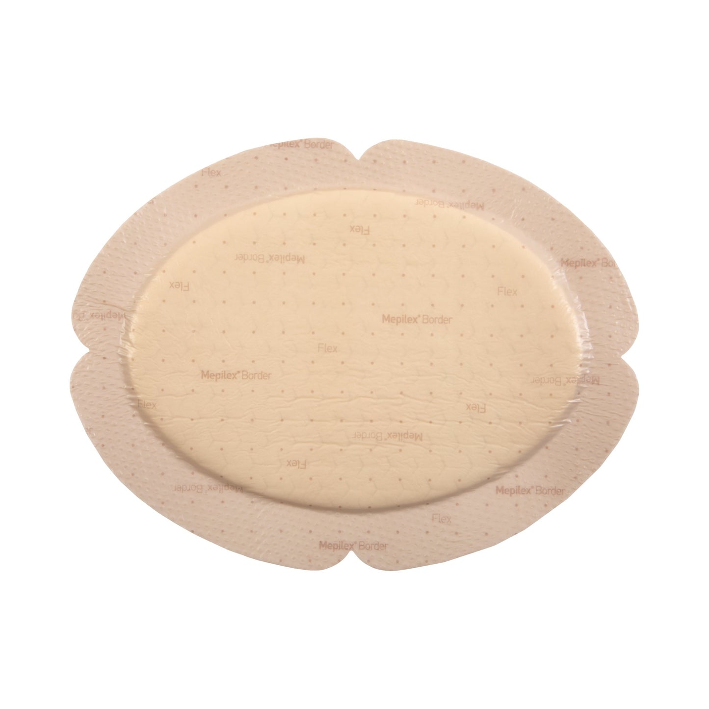 Foam Dressing Mepilex® Border Flex 5.1 X 6.3 Inch With Border Film Backing Silicone Adhesive Oval Sterile - 583300