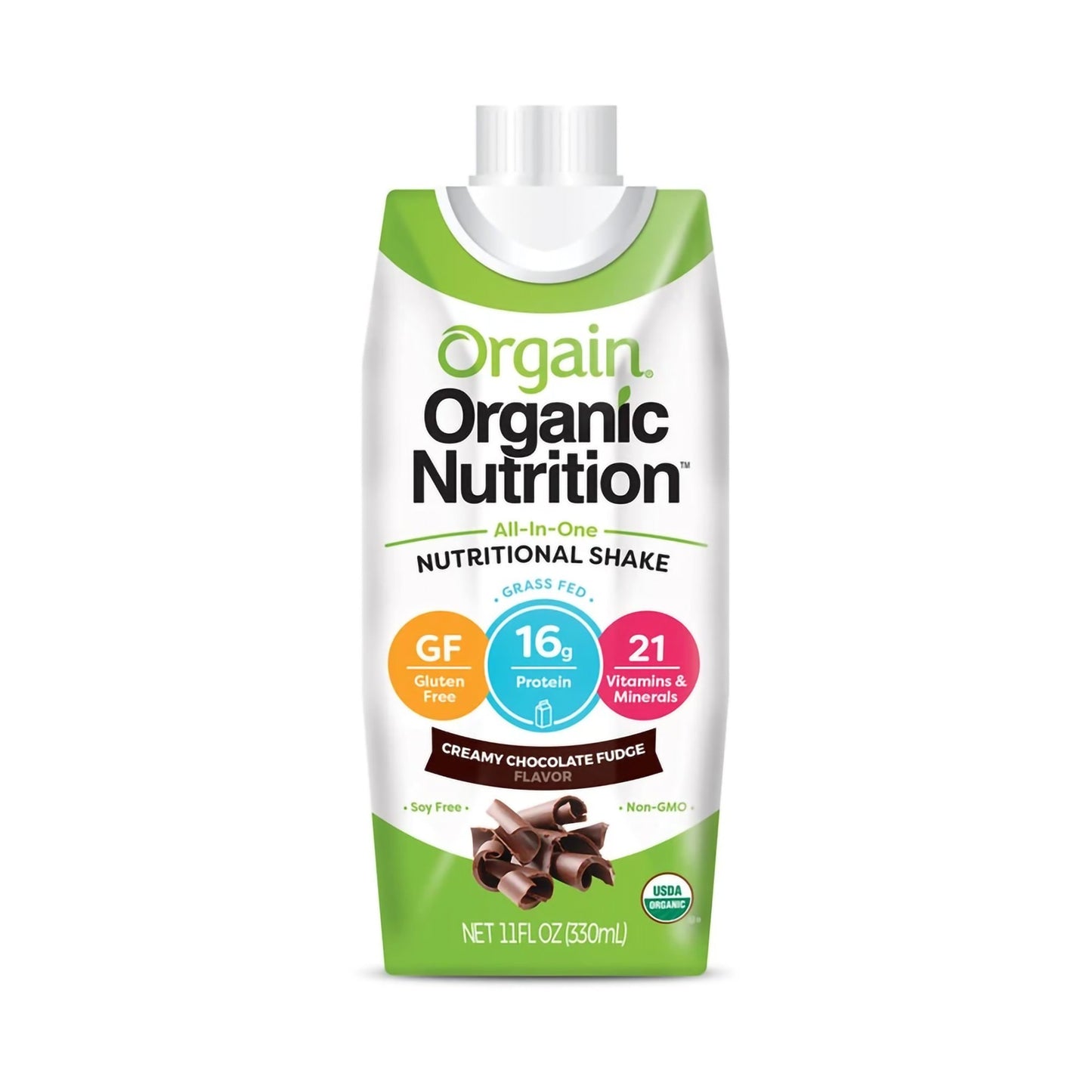 Orgain® Organic Nutrition™ Chocolate Nutritional Shake, 11-ounce carton 860547000013
