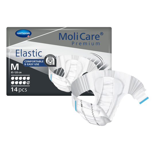 MoliCare® Premium Elastic 10 Drop Absorbency Incontinence Briefs, Medium 165672