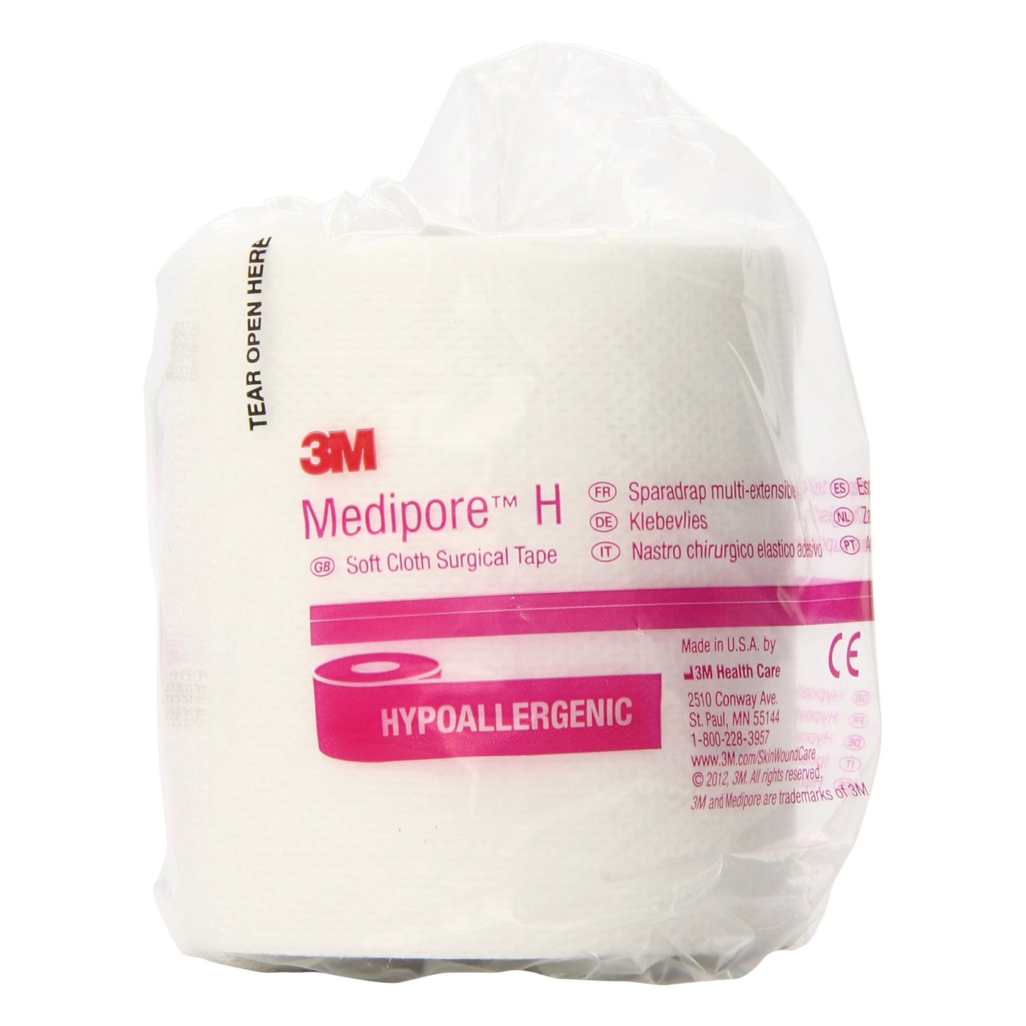 3M™ Medipore™ H Cloth Medical Tape, 3 Inch x 10 Yard, White 2863