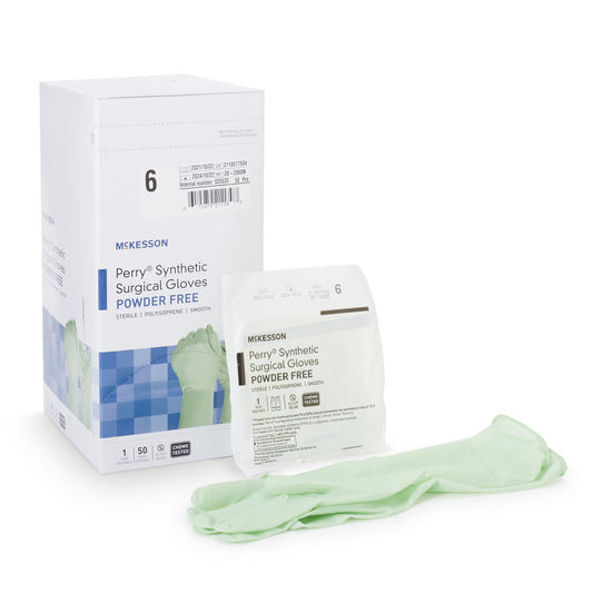 Surgical Glove McKesson Perry® Performance Plus Size 6 Sterile Polyisoprene Standard Cuff Length Smooth Green Chemo Tested - 20-2060N