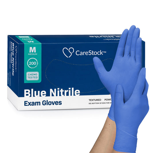 CareStock™ Nitrile Exam Glove, Medium, Blue CS2714