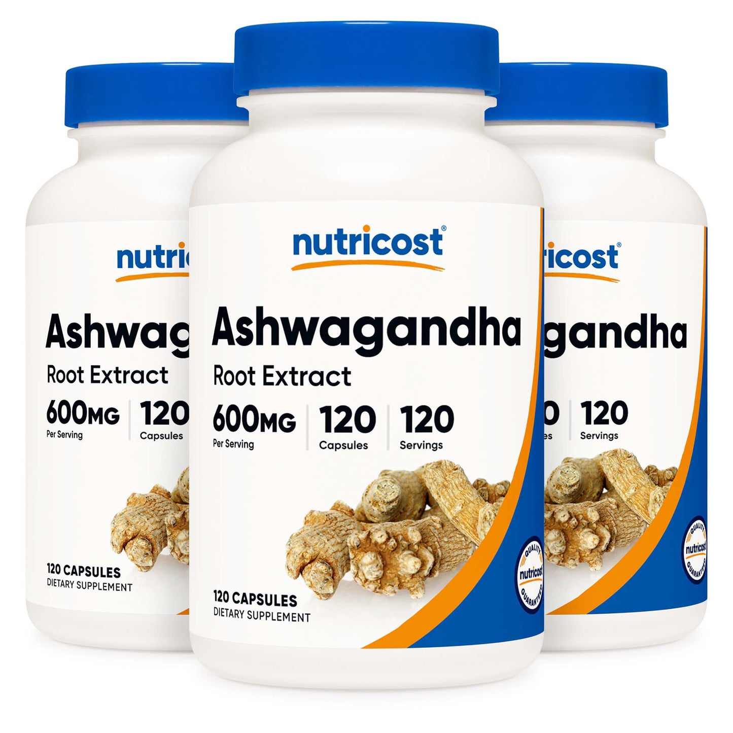 Dietary Supplement nutricost® Ashwagandha Root 600 mg Strength Capsule 120 Per Bottle NTC147101