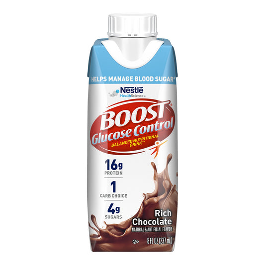 Boost® Glucose Control Chocolate Balanced Nutritional Drink, 8-ounce carton 00043900116426