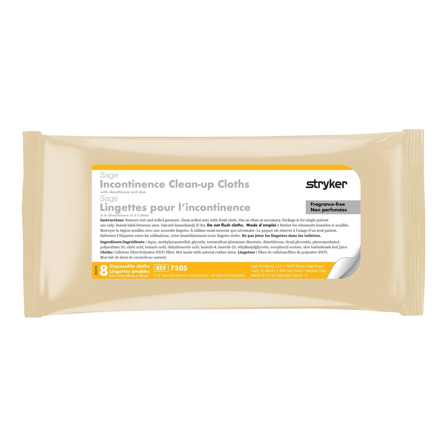 Sage Products Sage Incontinent Care Wipe 7505, Case of 30