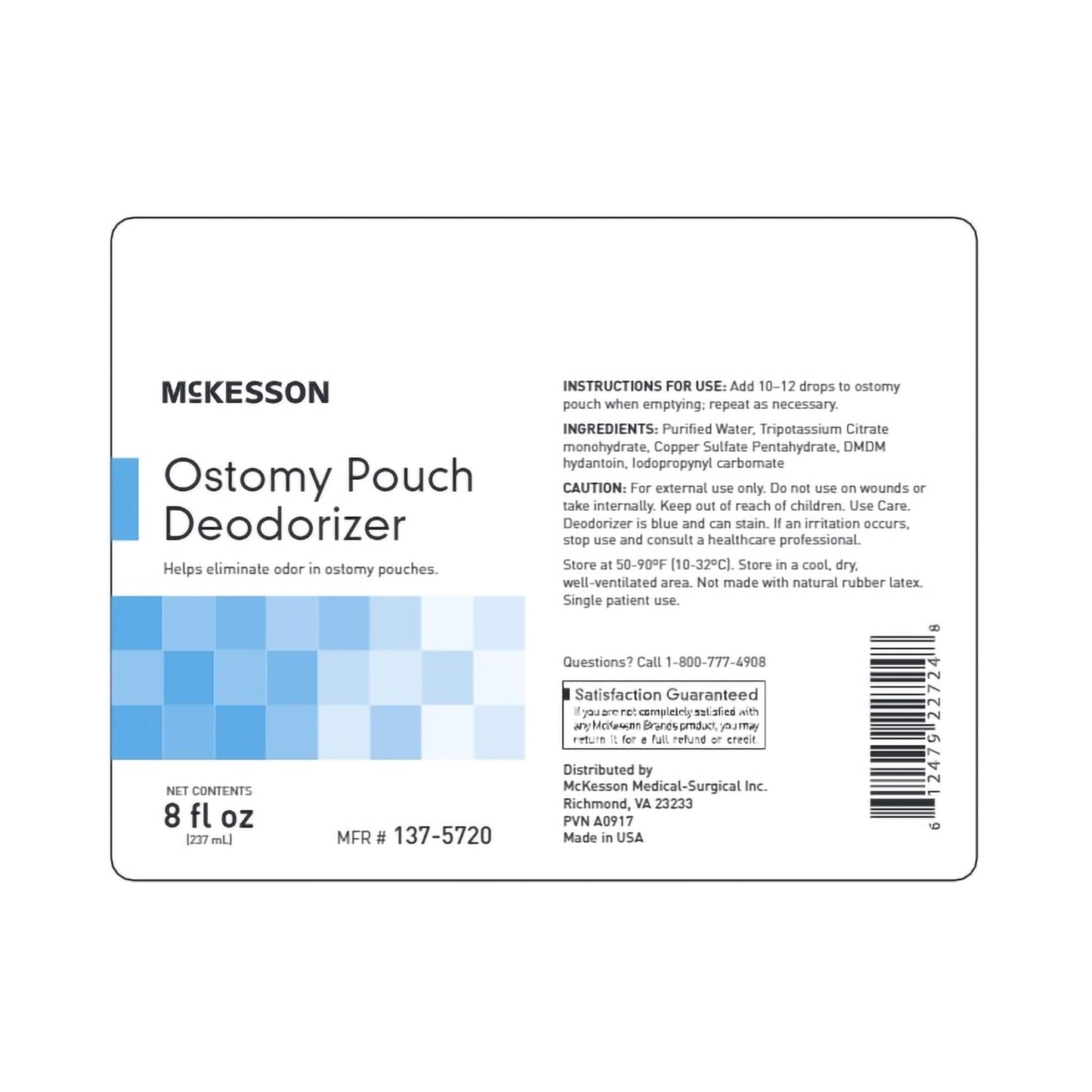 McKesson Ostomy Appliance Deodorant, 8-ounce squeeze bottle 137-5720