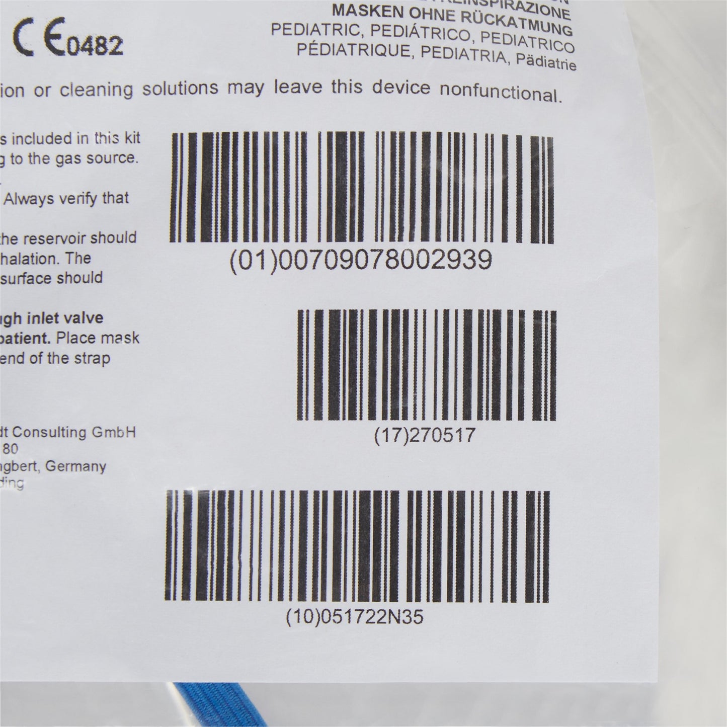 McKesson Nonrebreather Oxygen Mask, Pediatric 3226E