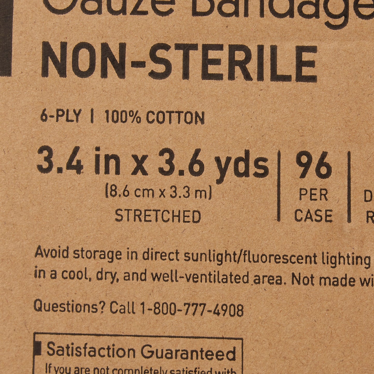 McKesson Fluff Bandage Roll, 3.4 Inch x 3.6 Yard, Six Ply 16-4063