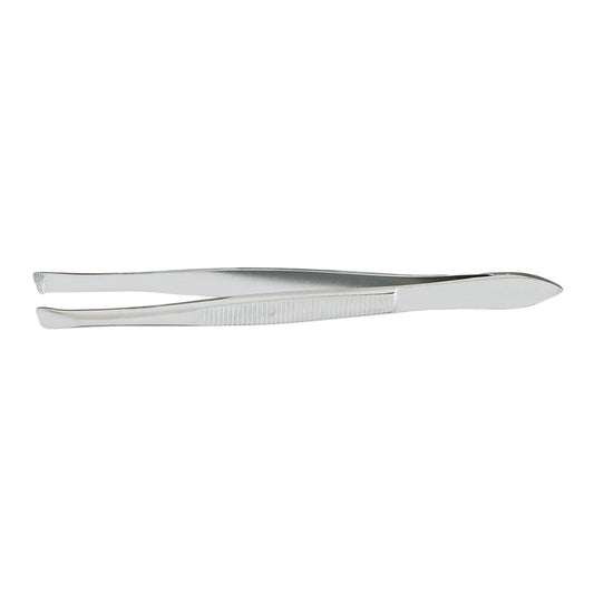 Cilia Forceps McKesson Bergh 3-1/2 Inch Length Floor / Office Grade Pakistani Stainless Steel NonSterile NonLocking Thumb Handle Straight Serrated Tip