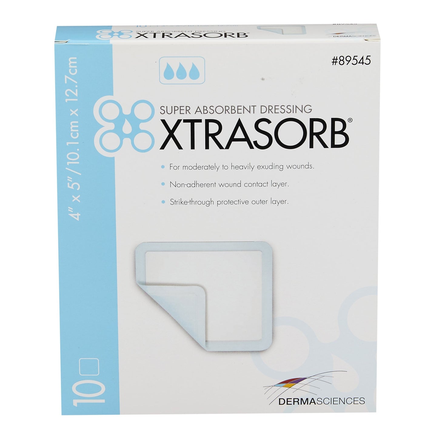 xtrasorb™ Classic Gelling Foam Dressing, 4 x 5 Inch 89545