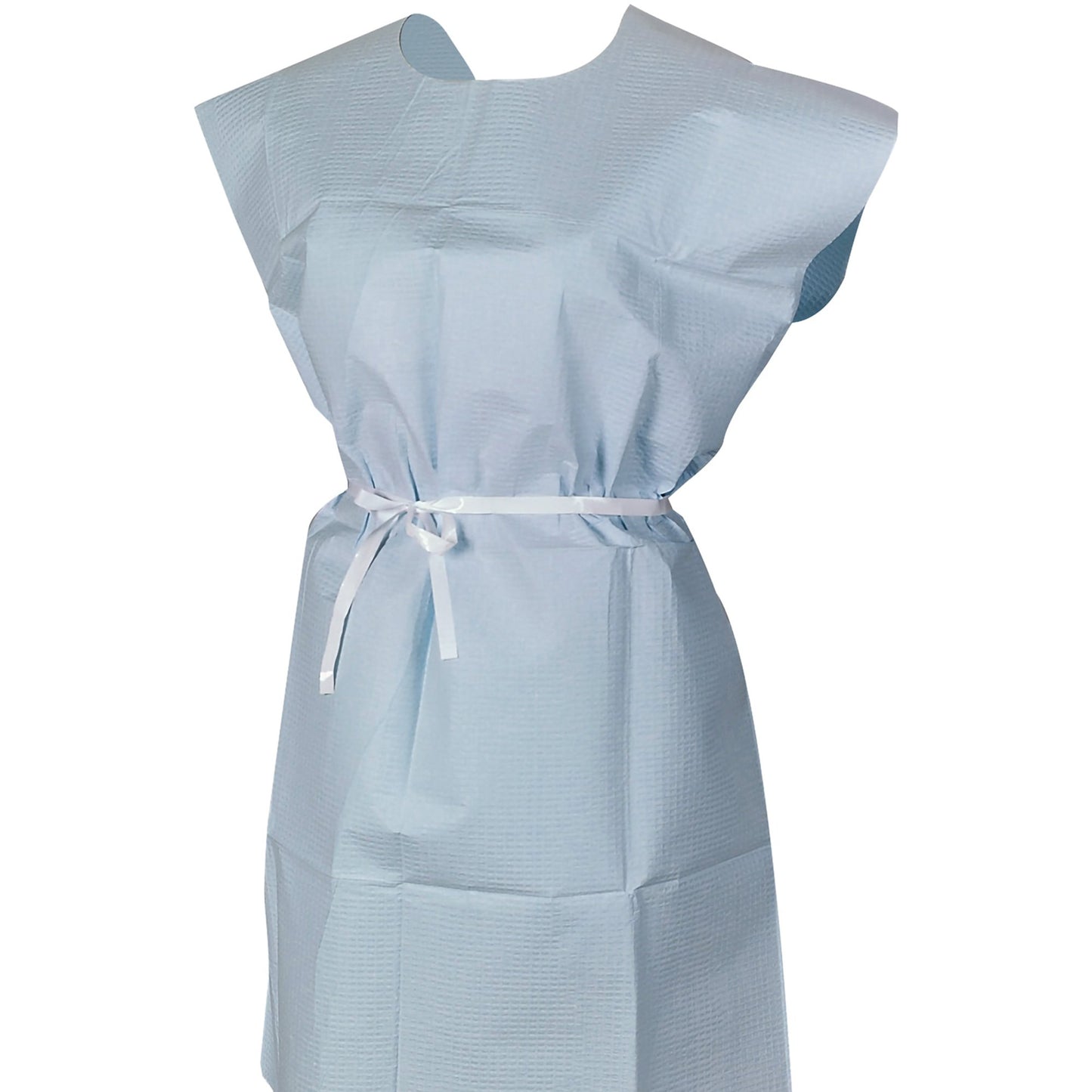 Patient Exam Gown McKesson One Size Fits Most Blue Disposable - 18-844