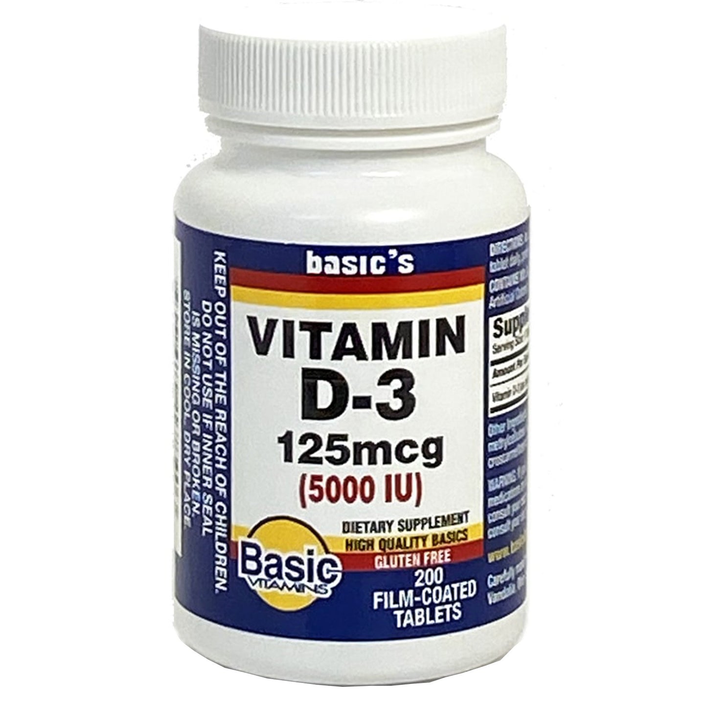 Basic's Vitamin D-3 Vitamin Supplement 30761017840