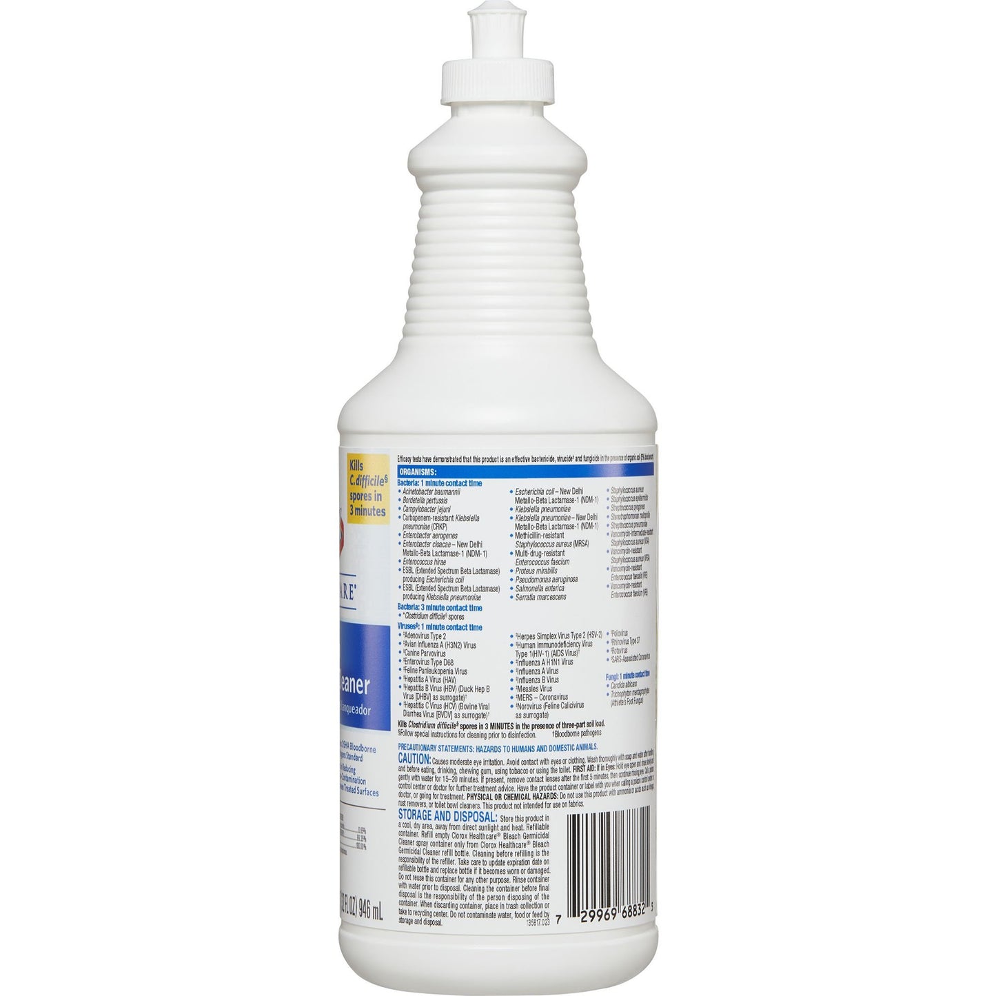 Clorox Healthcare® Bleach Germicidal Cleaner, 32-ounce bottle 68832