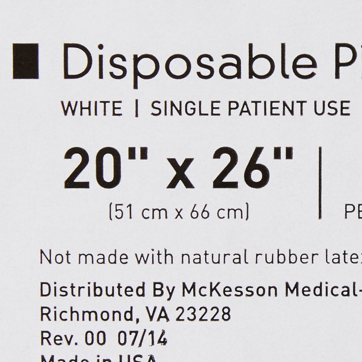 McKesson Disposable Bed Pillow 41-2026-F
