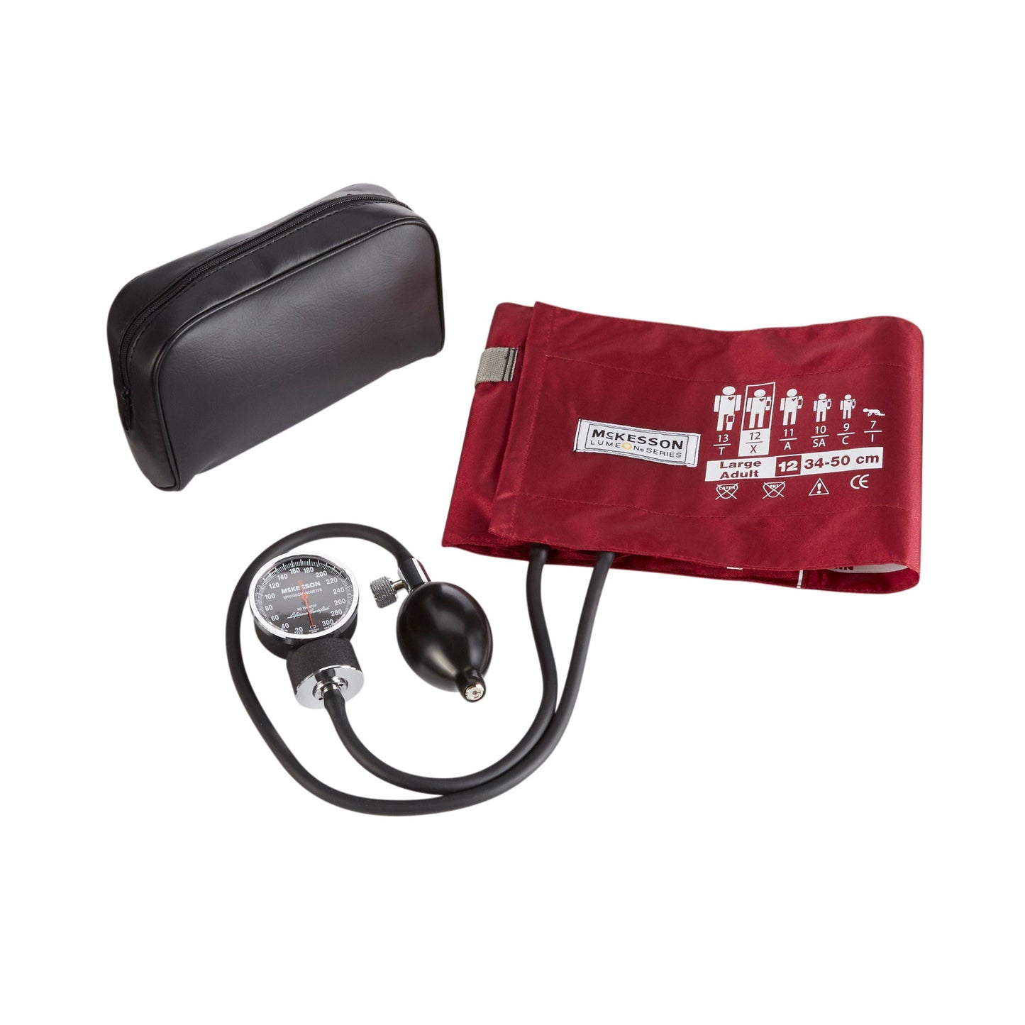 Aneroid Sphygmomanometer Unit McKesson LUMEON™ Large Adult Cuff Nylon Cuff 34 - 50 cm Pocket Aneroid - 01-720-12XBDGM