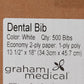 Graham Medical White Dental Bib, 13½ x 18 Inch 43445