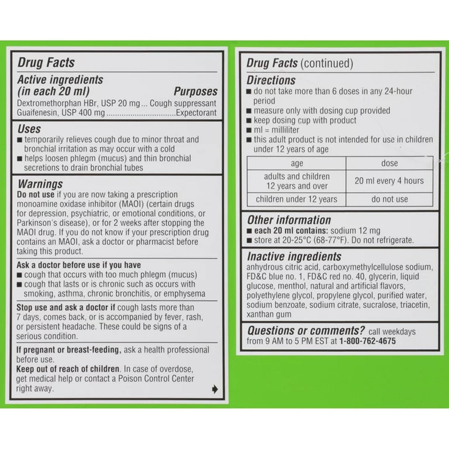 Robitussin Adult Cough + Chest Congestion DM Liquid Maximum Strength, 8 ounces 00031873918