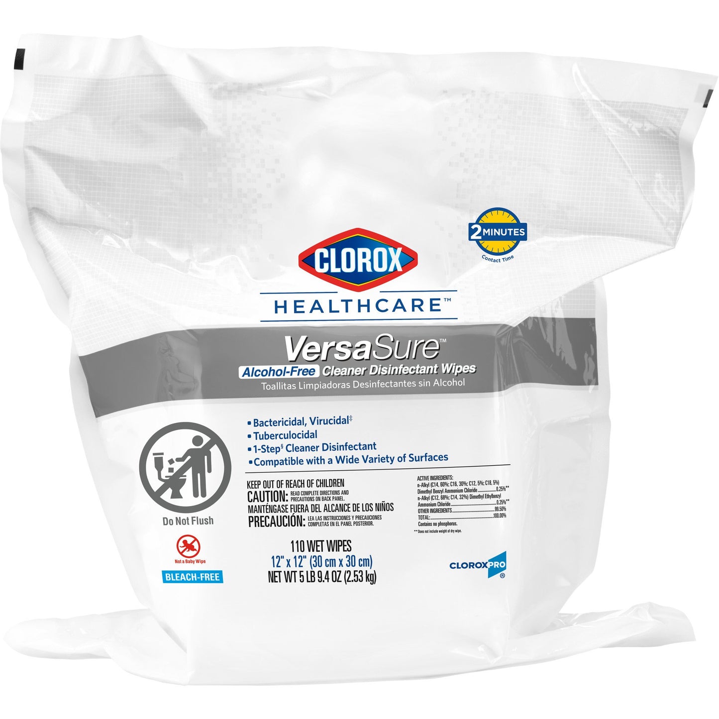 Clorox Healthcare® VersaSure® Cleaner Disinfectant Wipes, Refill Pouch 31761