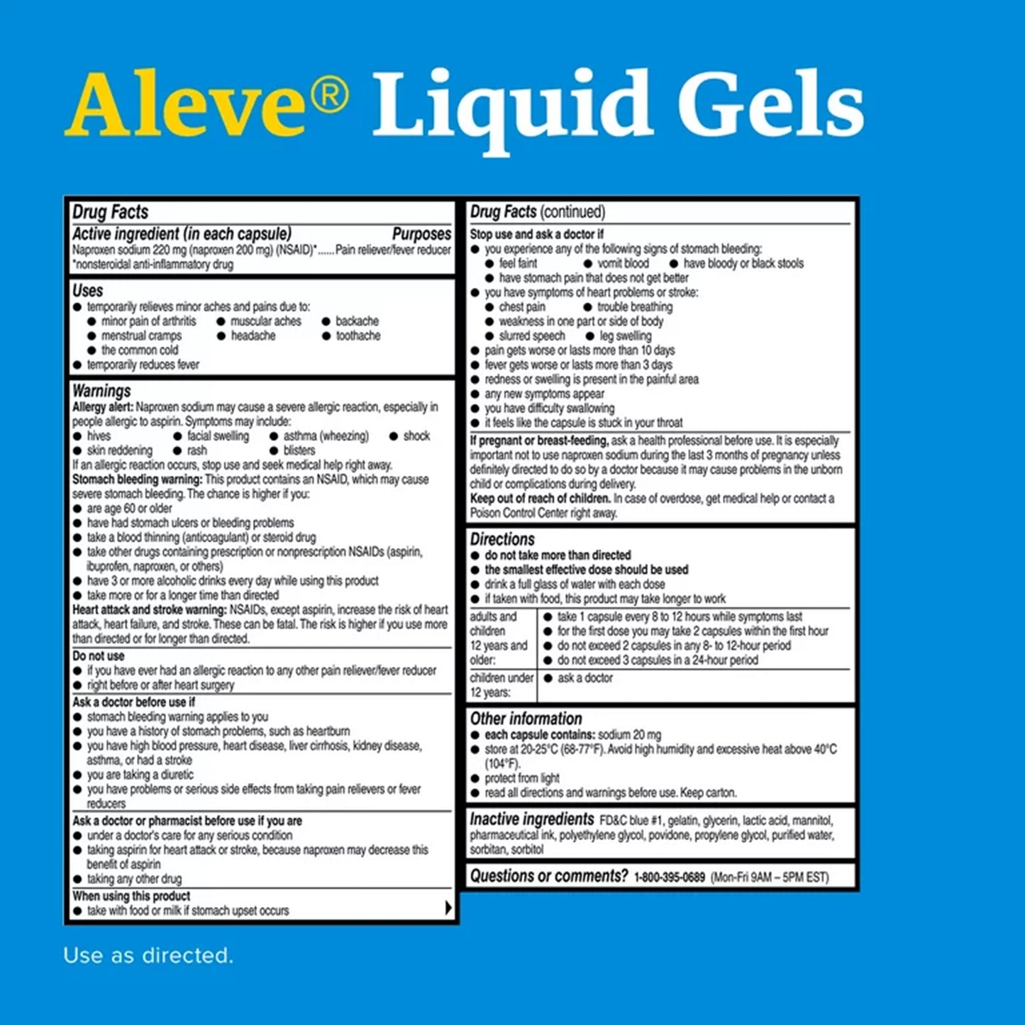 Aleve Liquid Gel Capsules 00280608040