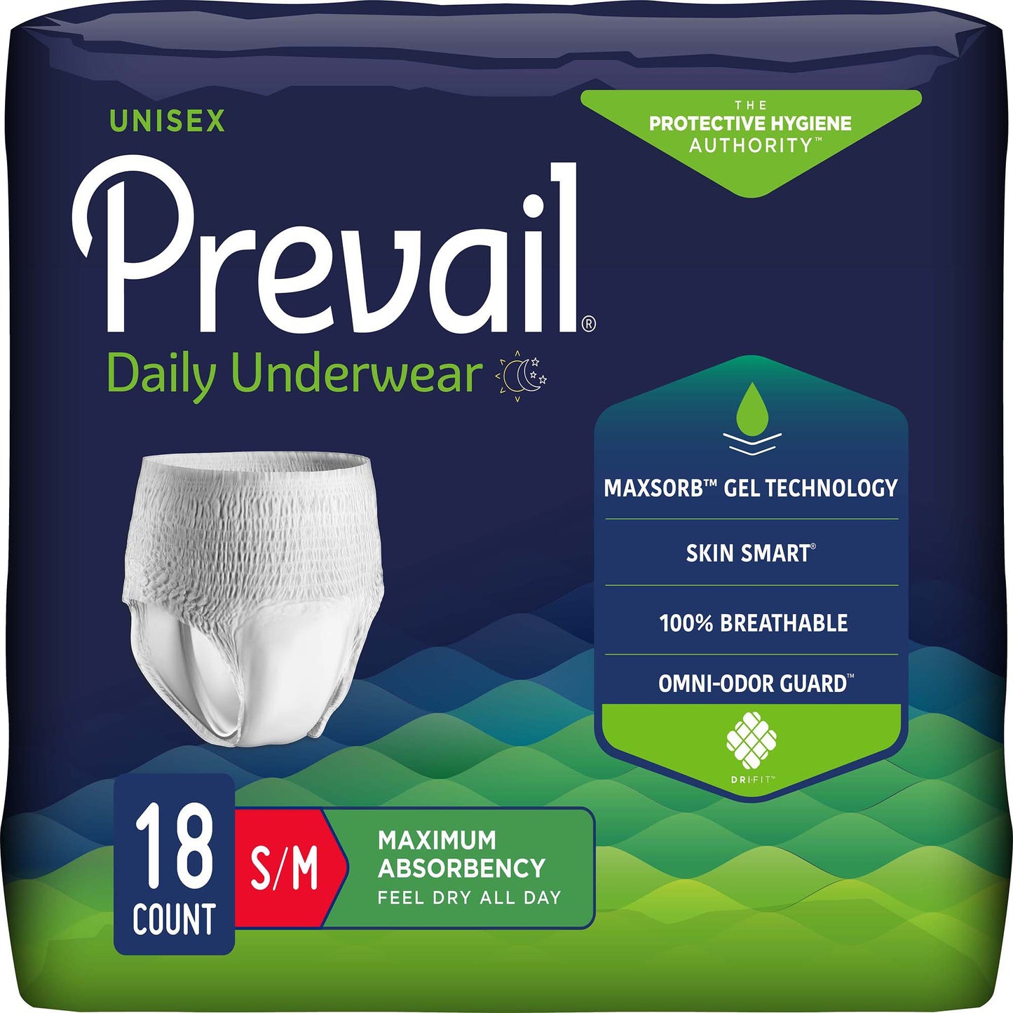Prevail® Maximum Absorbent Underwear, Small / Medium PVS-512