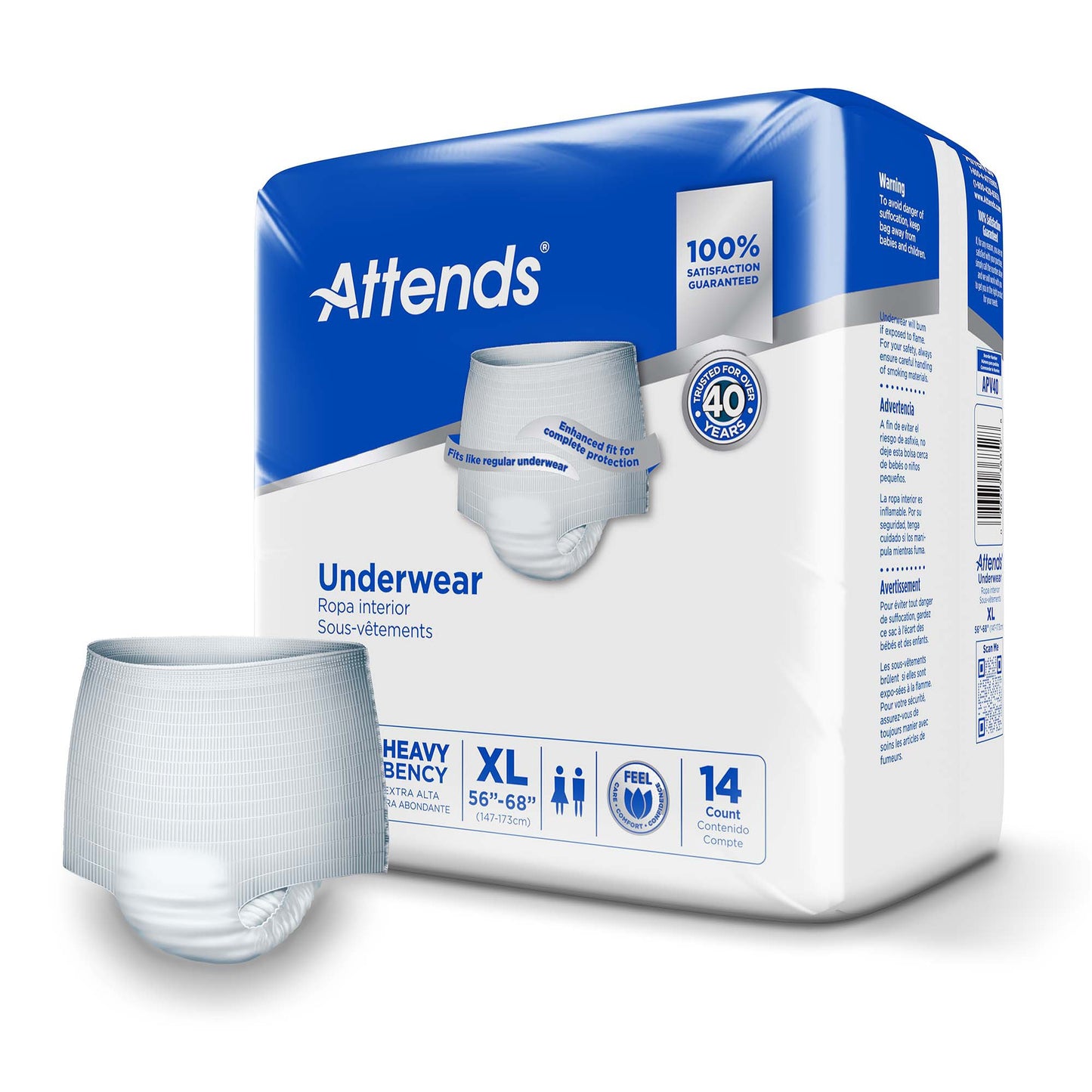 Attends® Care Moderate Absorbent Underwear, Extra Large APV40
