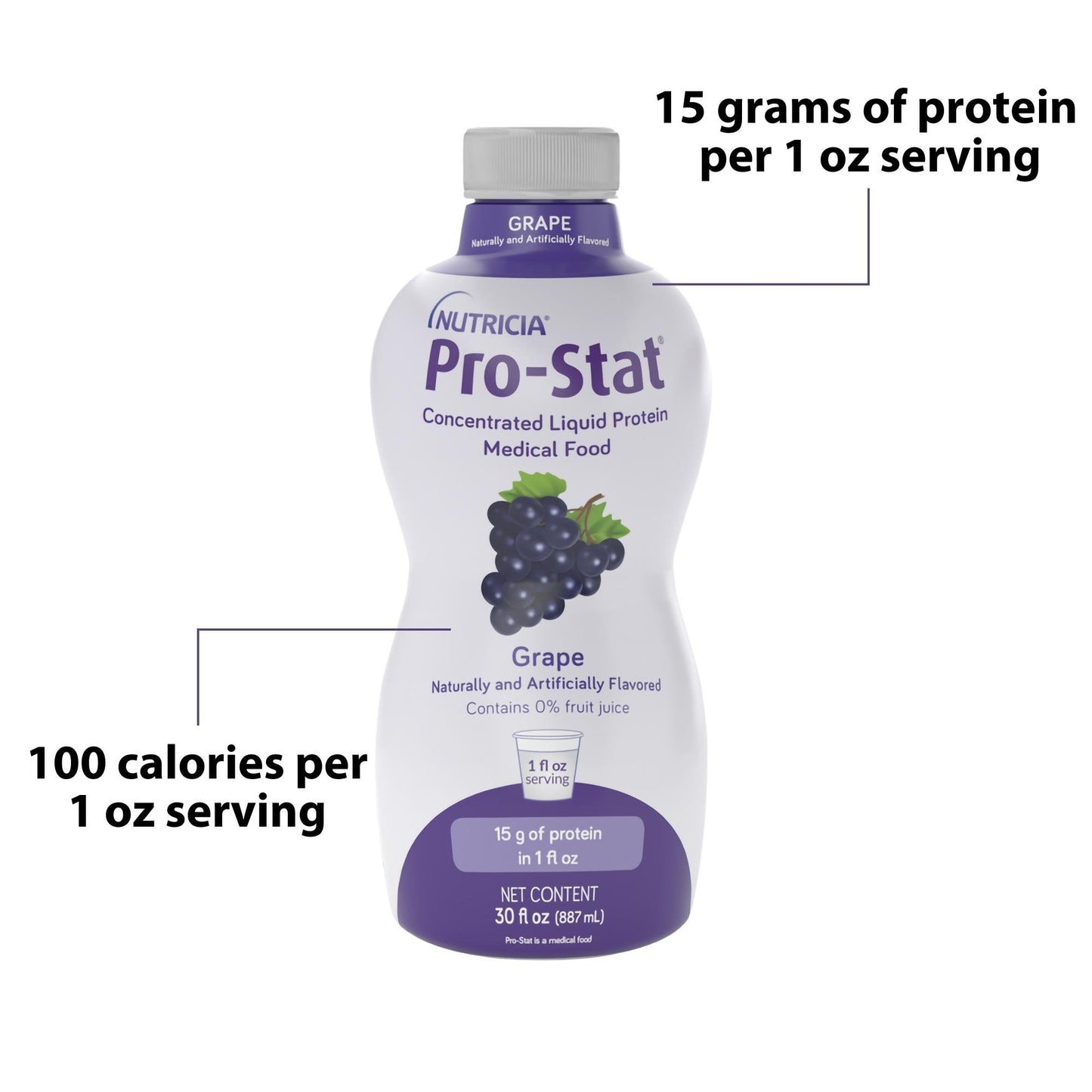 Pro-Stat® Grape Complete Liquid Protein Medical Food, 30-ounce Bottle 78385