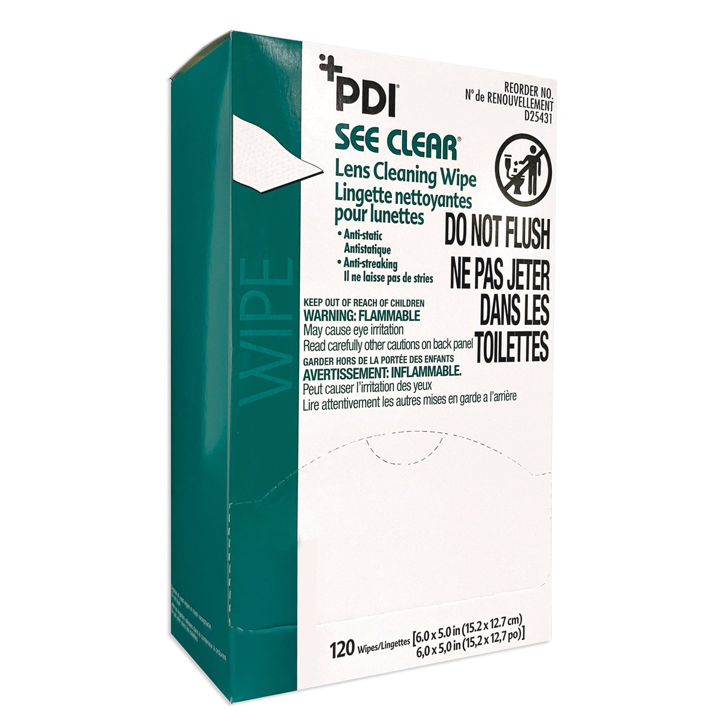 See Clear® Eye Glass Cleaning Wipes D25431