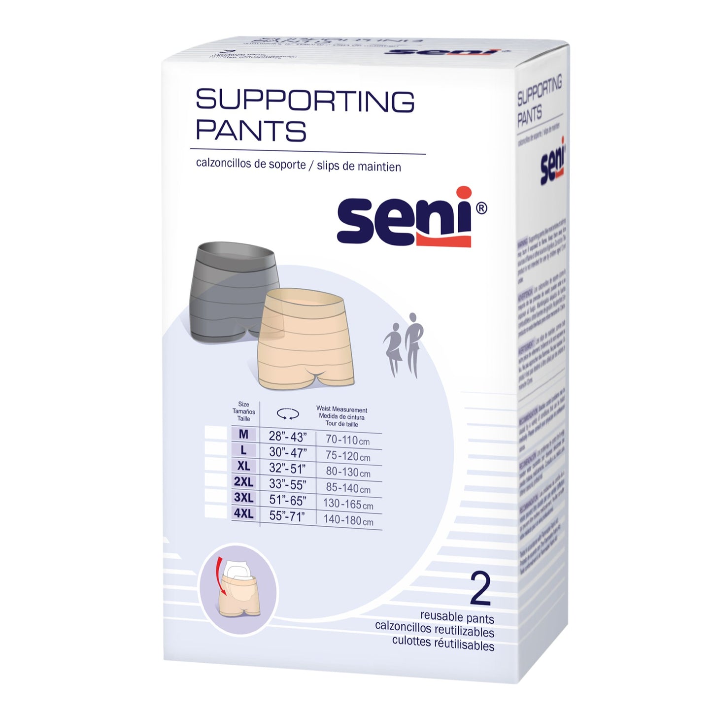 Seni® Pull On Boxer Style Knit Pant, 3X-Large, Unisex S-3X02-US1