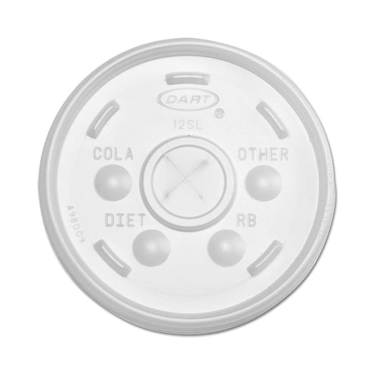 Drinking Cup Lid Dart® Translucent Plastic Disposable - 12SL