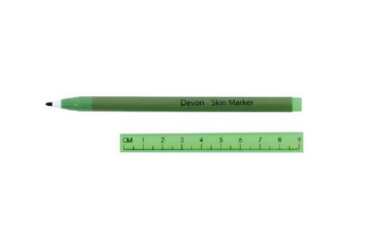 Skin Marker with Labels Devon™ Gentian Violet Ink Sterile Full Size Dual Tip, Regular / Fine - 31145868