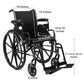 McKesson Lightweight Wheelchair, 16 Inch Seat Width 146-K316DDA-SF