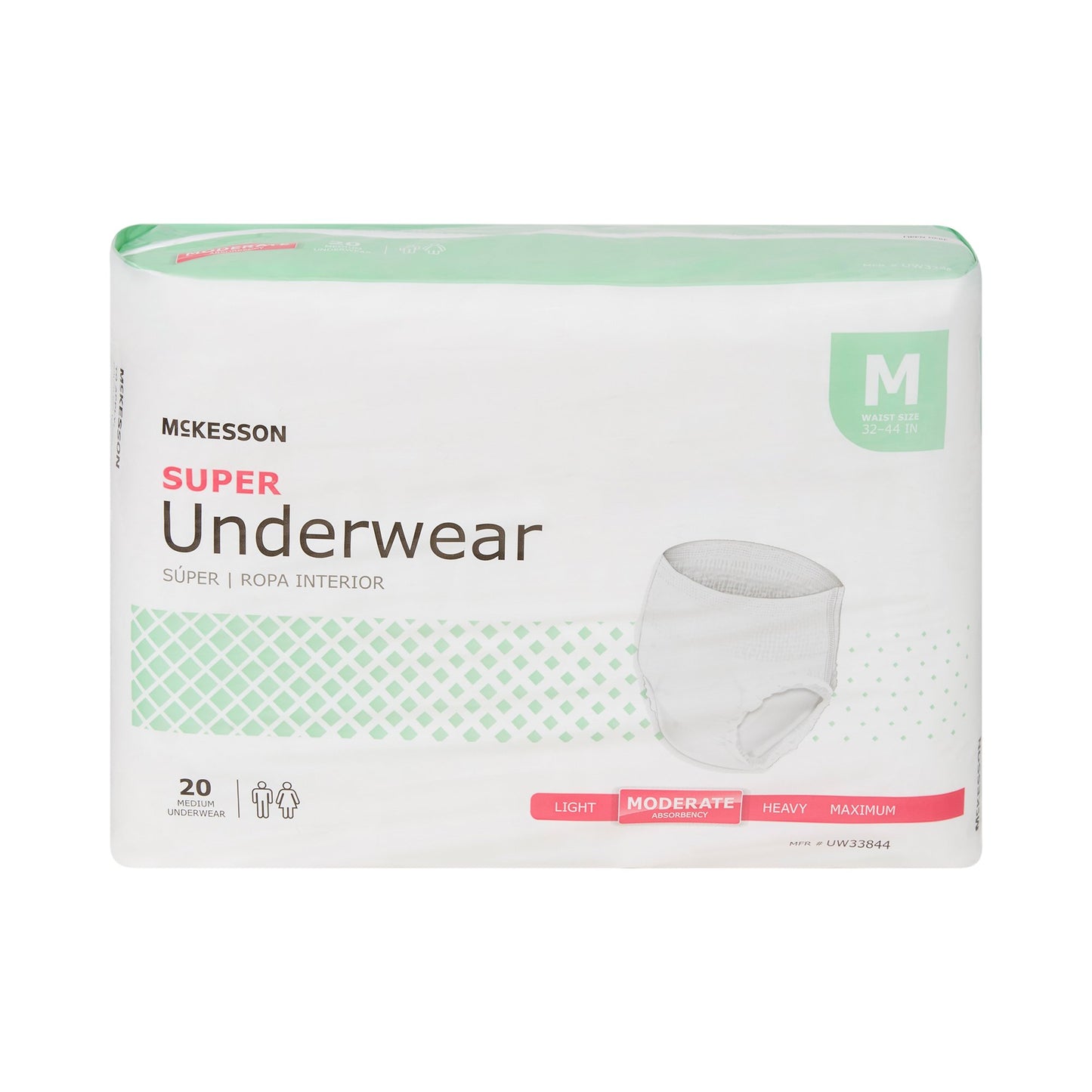 McKesson Super Moderate Absorbency Incontinence Underwear, Medium UW33844