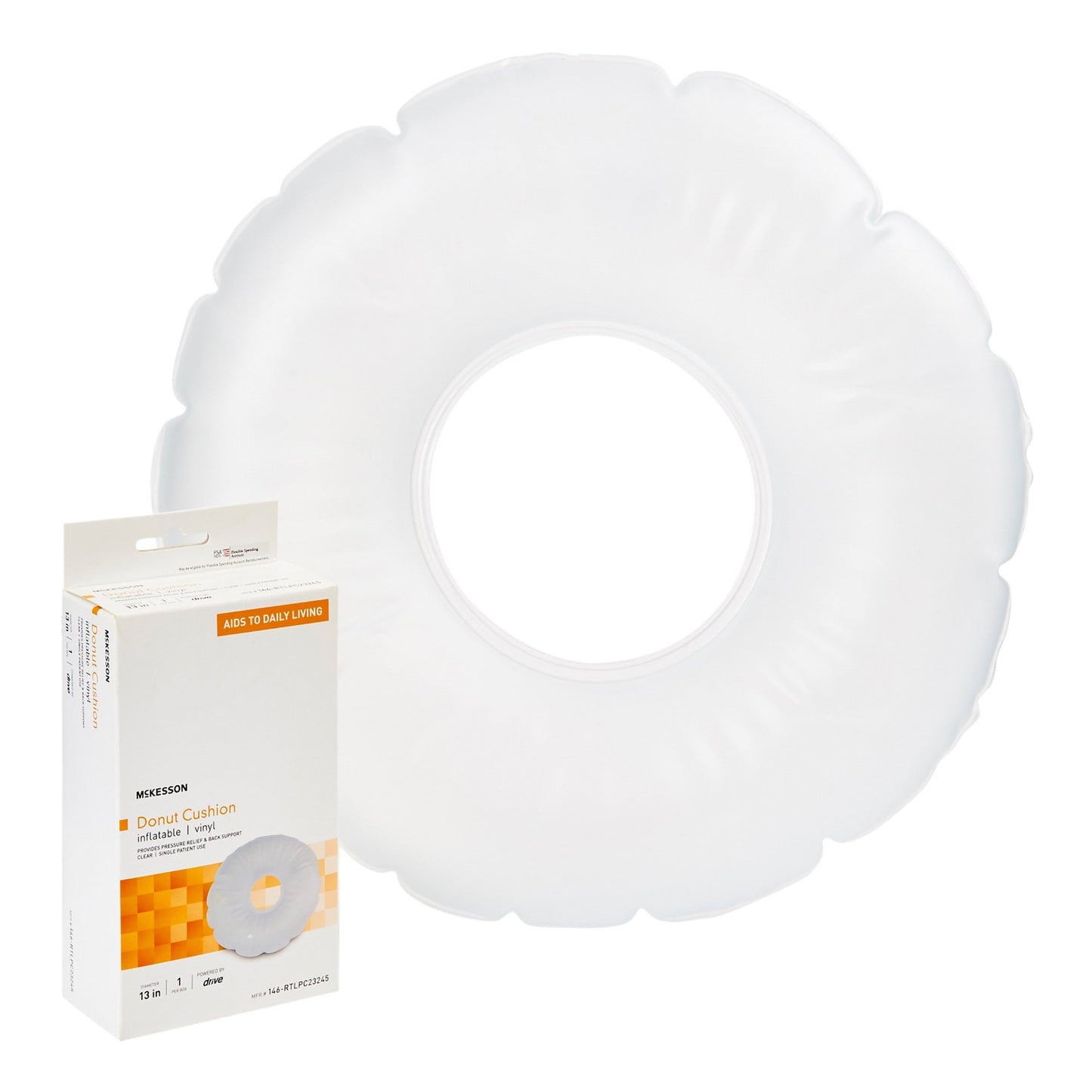 Donut Seat Cushion McKesson 13 Inch Diameter X 3 D Inch Vinyl - 146-RTLPC23245